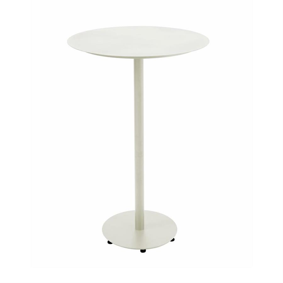 Tavolo alto da esterno bianco latte in alluminio 70x70 cm - Satori