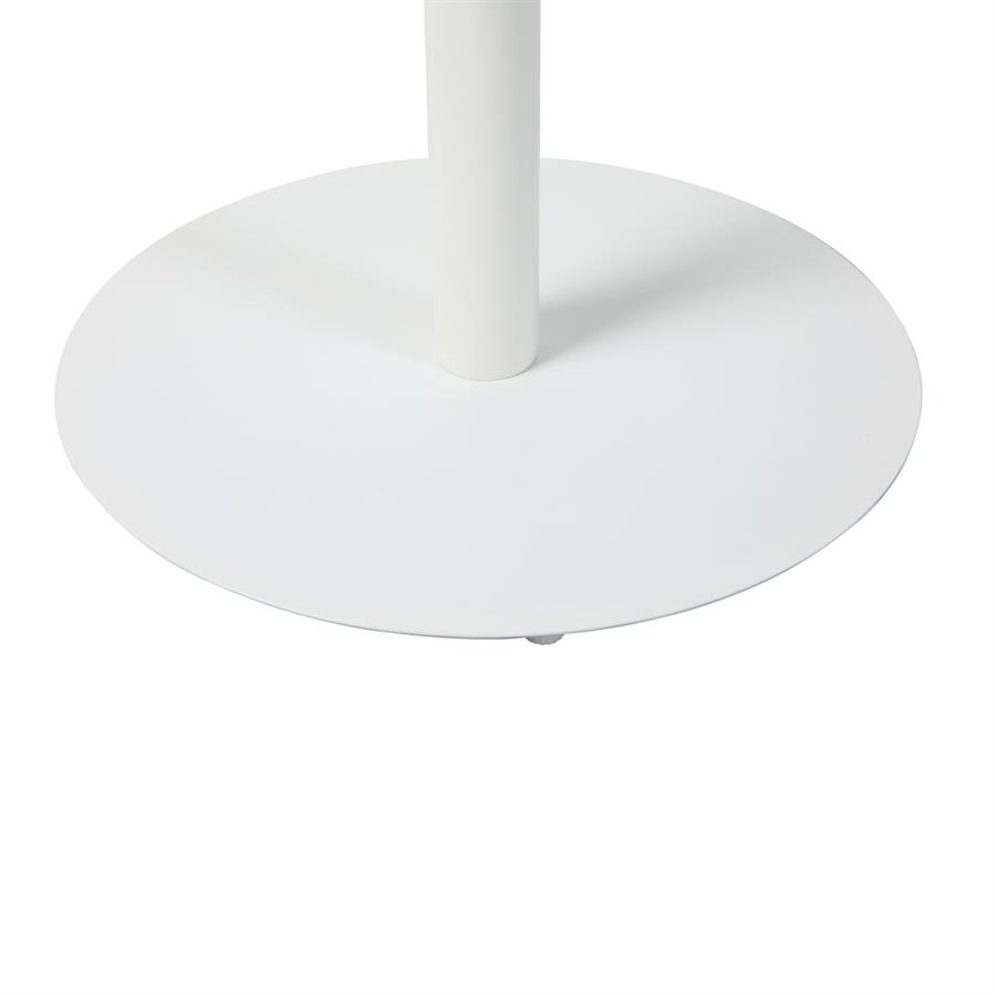 Tavolo alto da esterno bianco latte in alluminio 70x70 cm - Satori