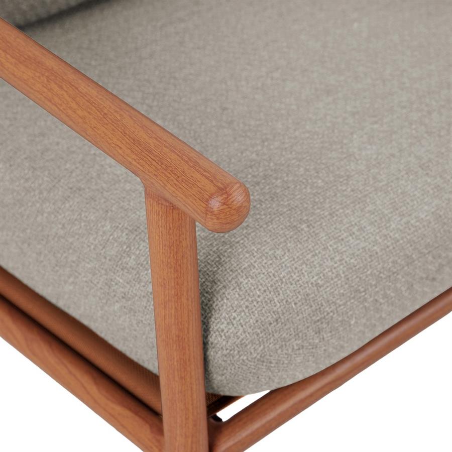 Set da giardino 4 posti  in alluminio effetto legno - Nayara