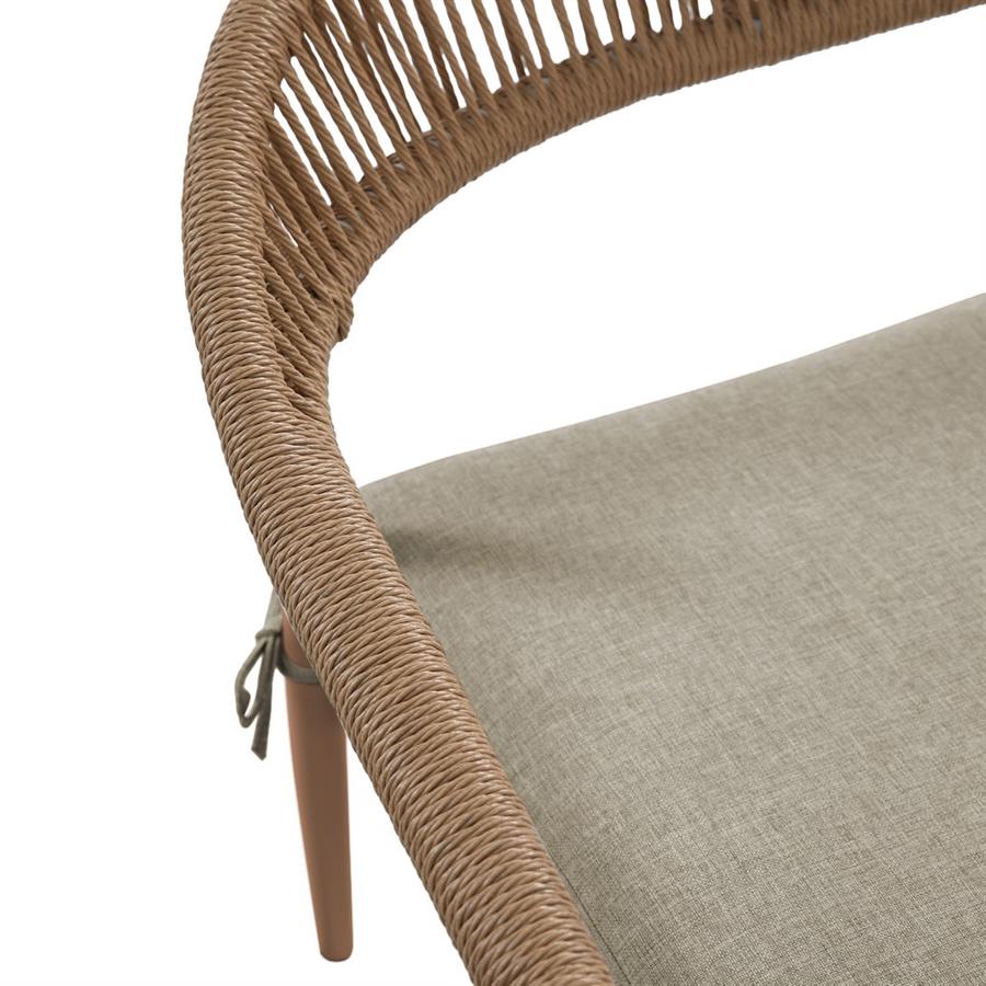 Salotto da giardino 4 posti in alluminio e polyrattan mocha -Satori