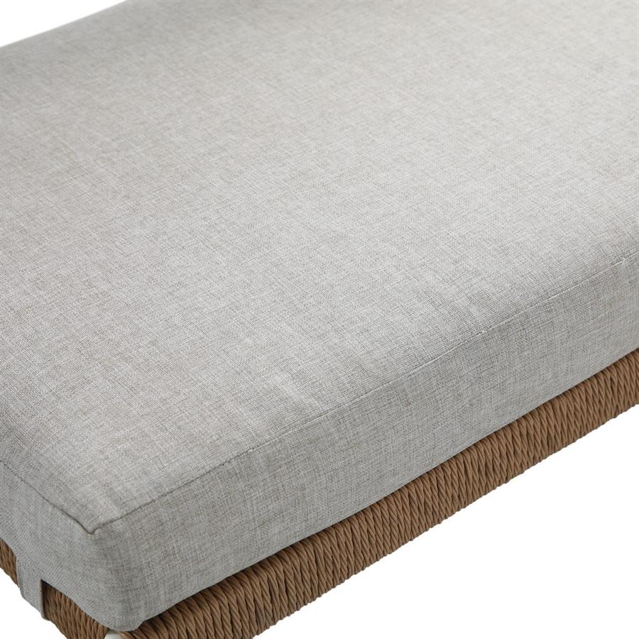Salotto da giardino 4 posti bianco in alluminio e polyrattan -Satori