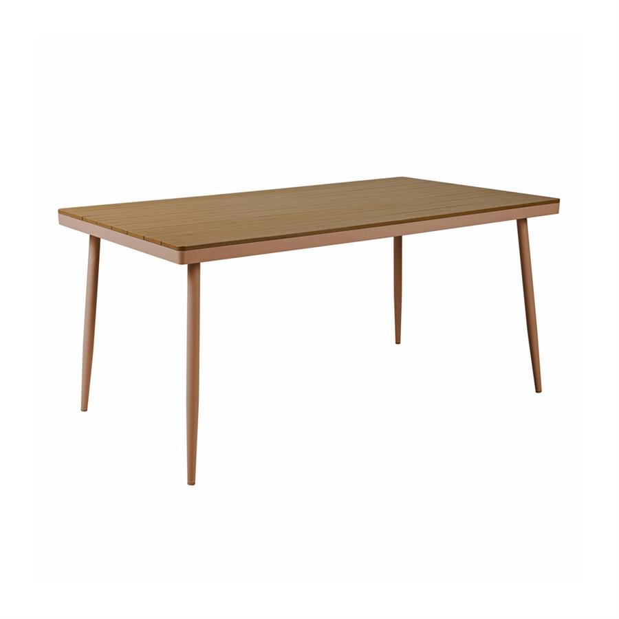 Tavolo da giardino in alluminio e polywood natural 160x90cm - Satori