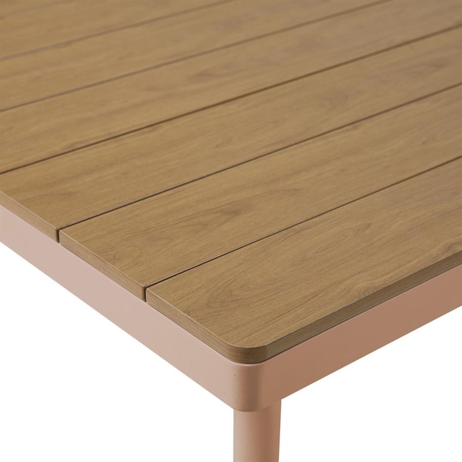 Tavolo da giardino in alluminio e polywood natural 160x90cm - Satori