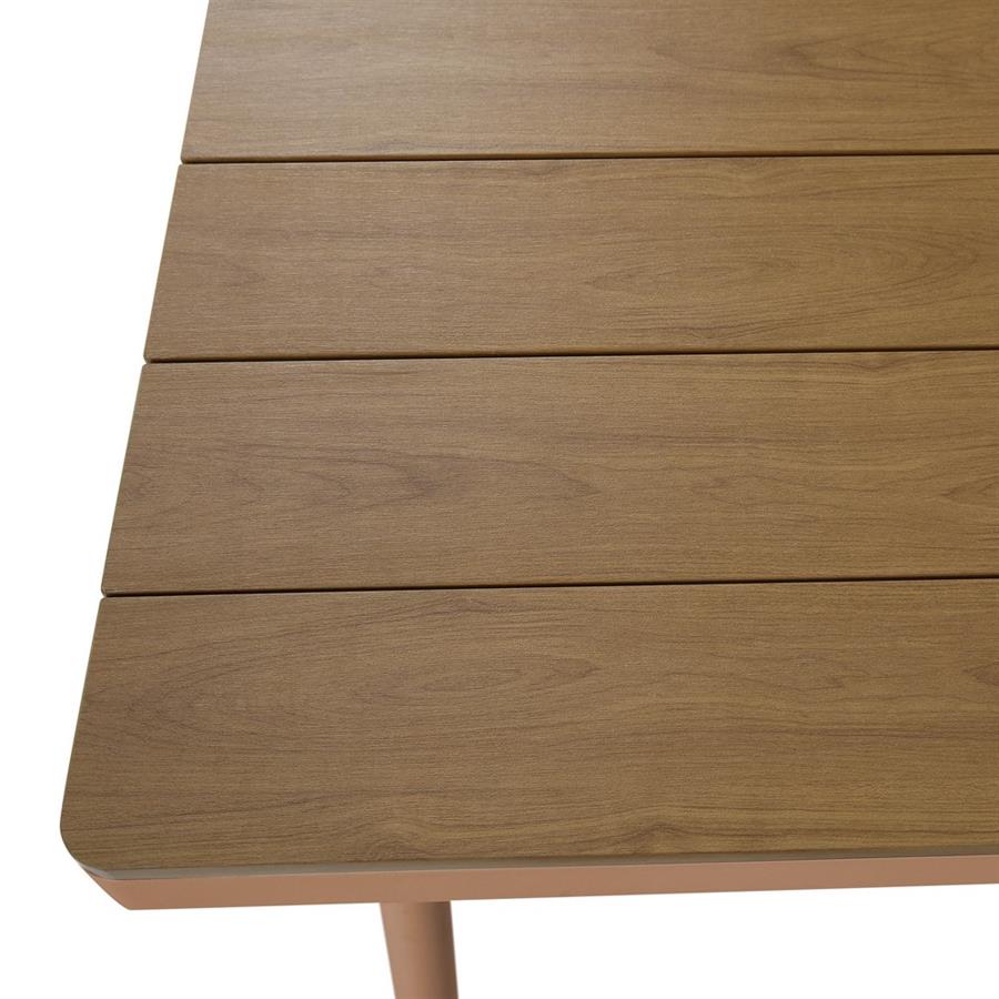 Tavolo da giardino in alluminio e polywood natural 160x90cm - Satori