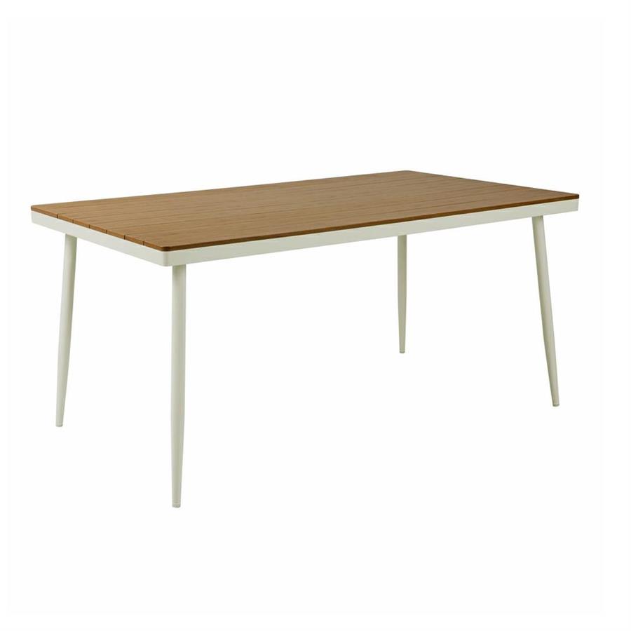 Tavolo da giardino in alluminio bianco e polywood 160x90cm - Satori
