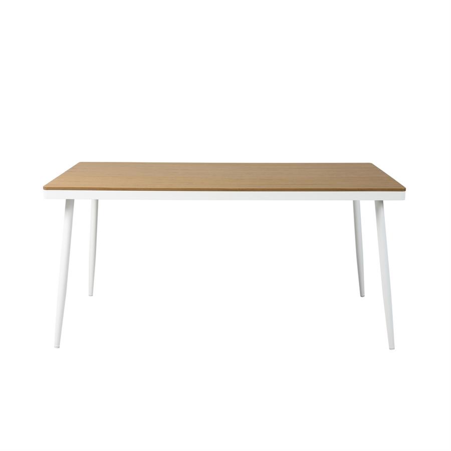 Tavolo da giardino in alluminio bianco e polywood 160x90cm - Satori