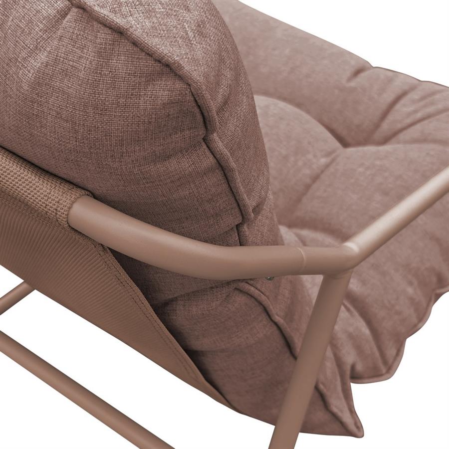 Set da giardino 2 posti in acciaio mocha mousse - Essentia