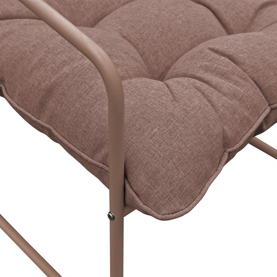 Set da giardino 2 posti in acciaio mocha mousse - Essentia