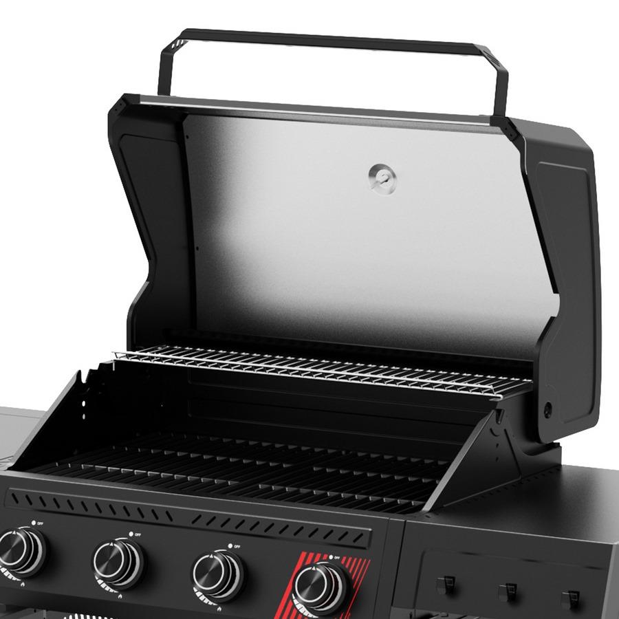 Barbecue a gas con 4+1 fuochi con griglia in ghisa e maniglia inox - Bully
