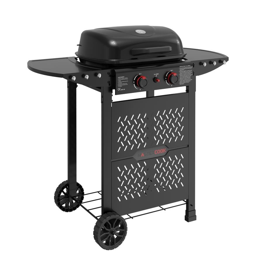 Barbecue a gas portatile 2 bruciatori con trolley e ruote - Buddy