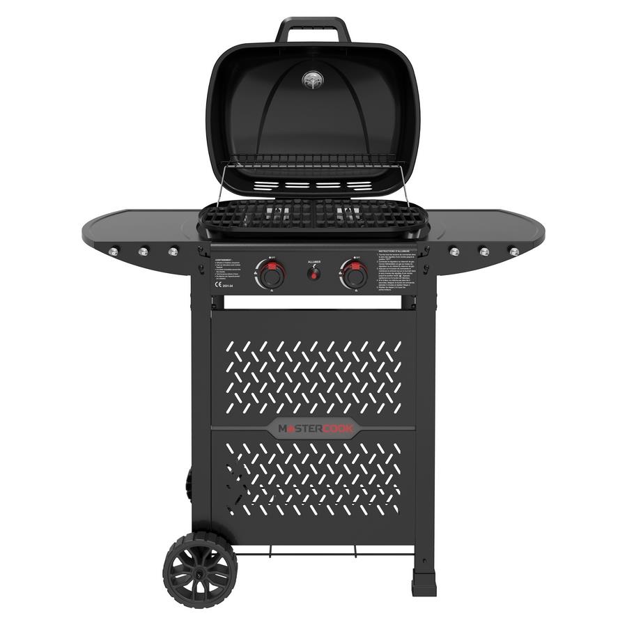 Barbecue a gas portatile 2 bruciatori con trolley e ruote - Buddy