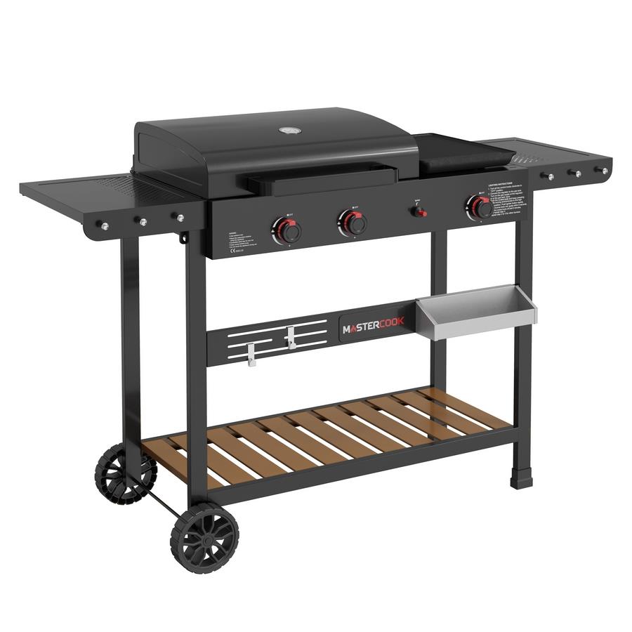 Barbecue a gas con piastra e griglia multifunzione in ghisa - Alex