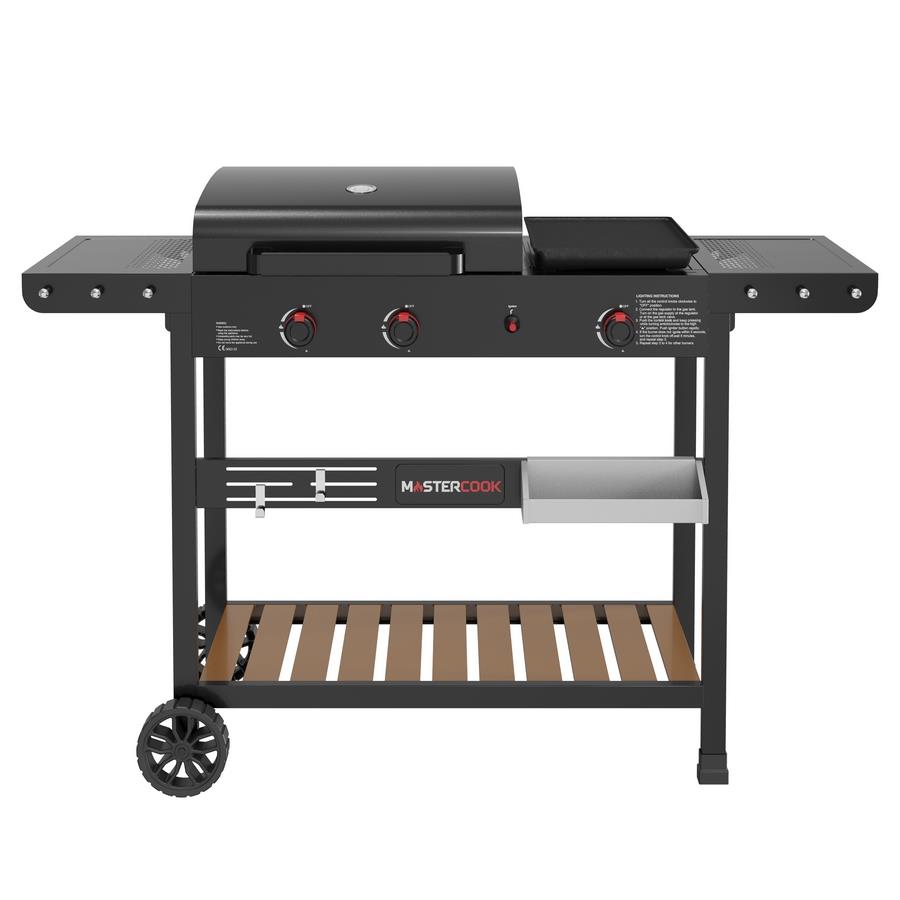 Barbecue a gas con piastra e griglia multifunzione in ghisa - Alex