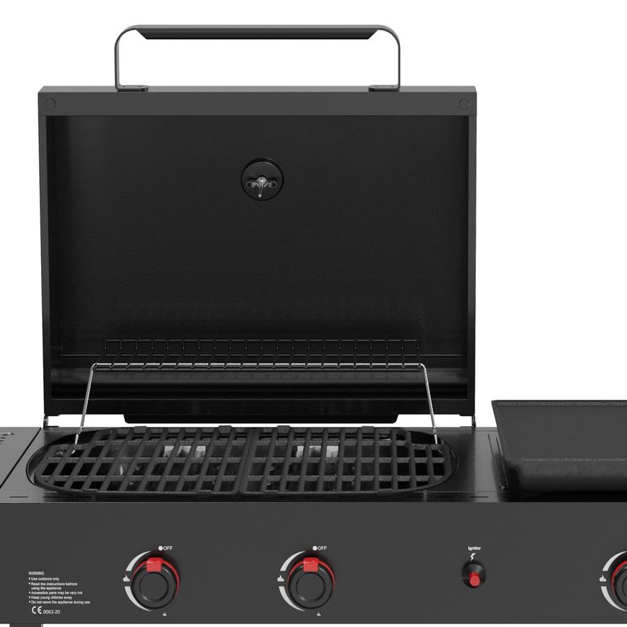Barbecue a gas con piastra e griglia multifunzione in ghisa - Alex