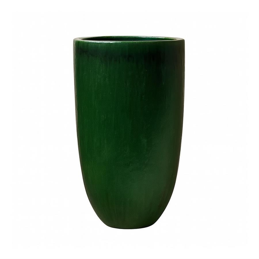 Vaso decorativo in ceramica smaltata smeraldo 46x78 cm - Real