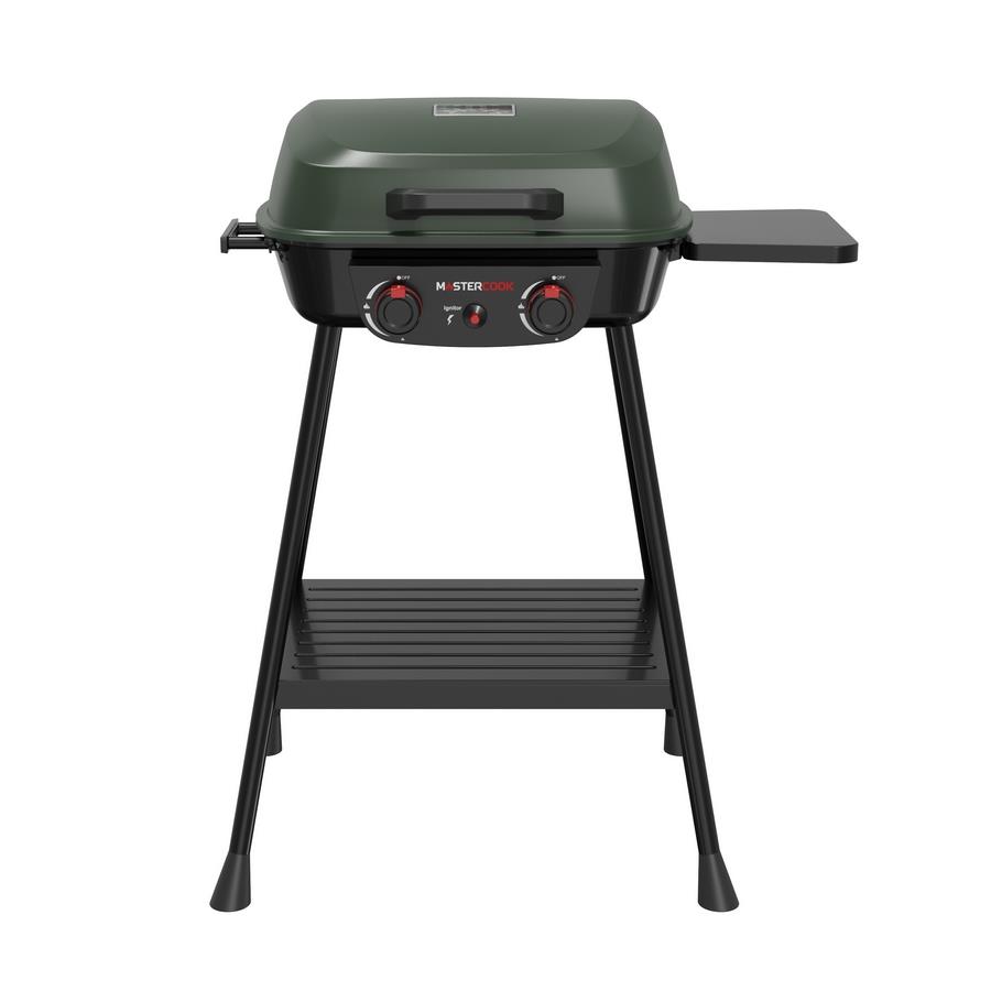 Barbecue a gas 2 bruciatori verde con griglia in ghisa outdoor - Pop