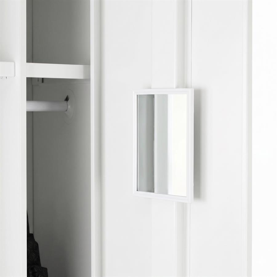 Armadietto metallico 1 anta color bianco con appendiabiti - Yumi