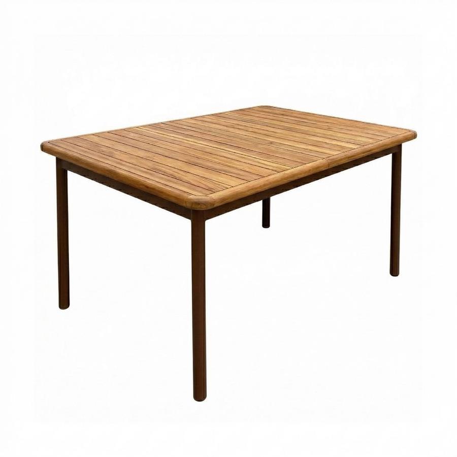 Tavolo estensibile legno di robinia e metallo marrone 200 cm - Zanzibar