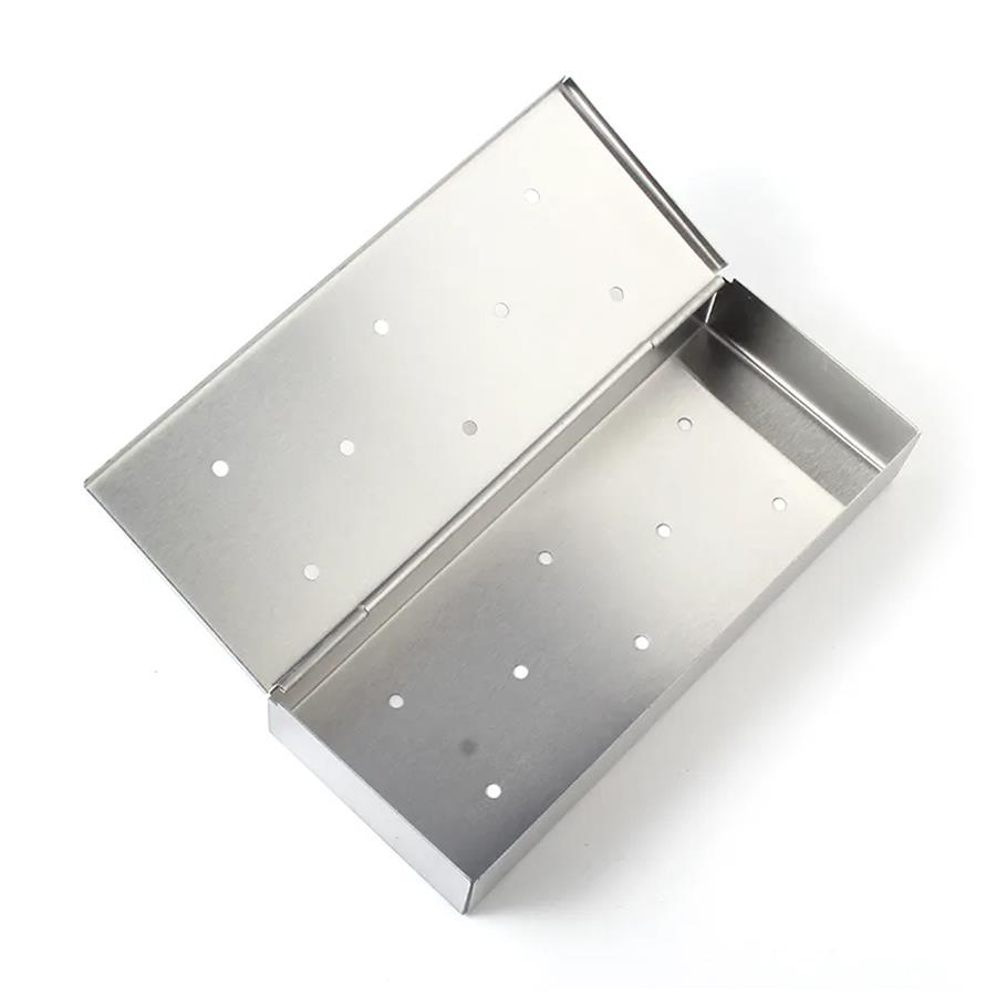 Scatola per affumicatura in acciaio inox per barbecue