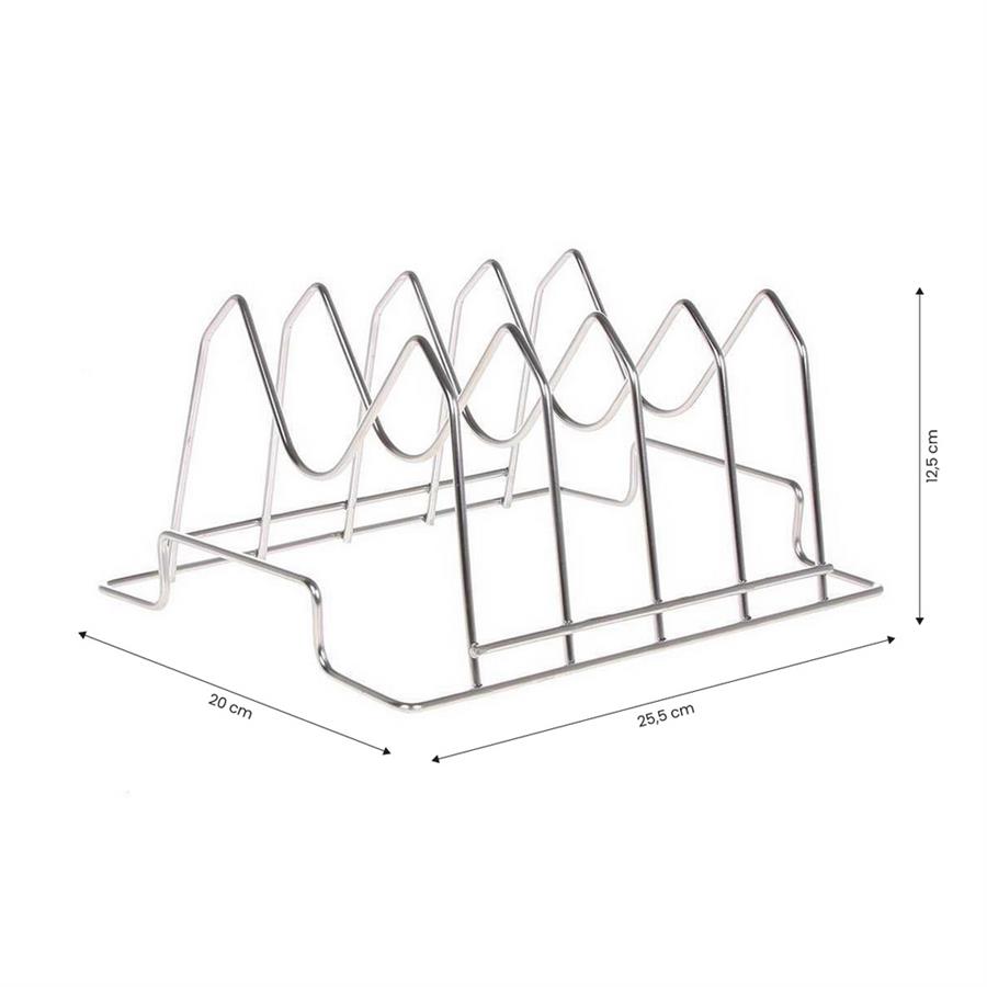 Supporto per costine e arrosti in acciaio inox per barbecue o forno