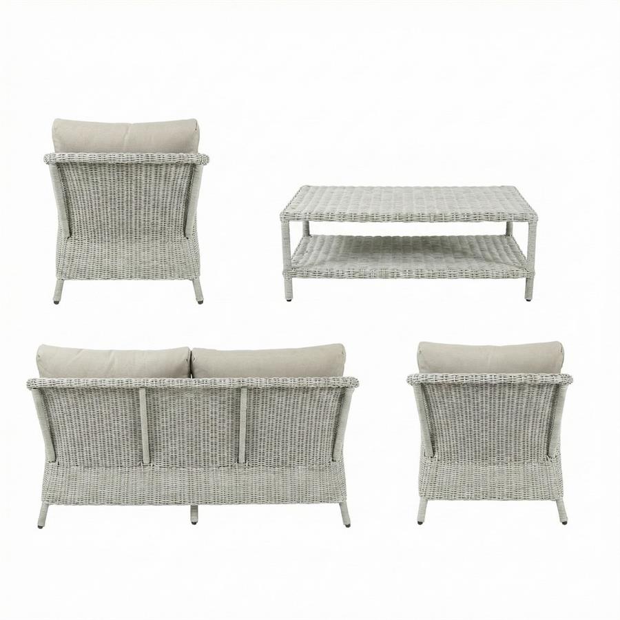 Set divano da giardino con poltrone e tavolino - Ischia