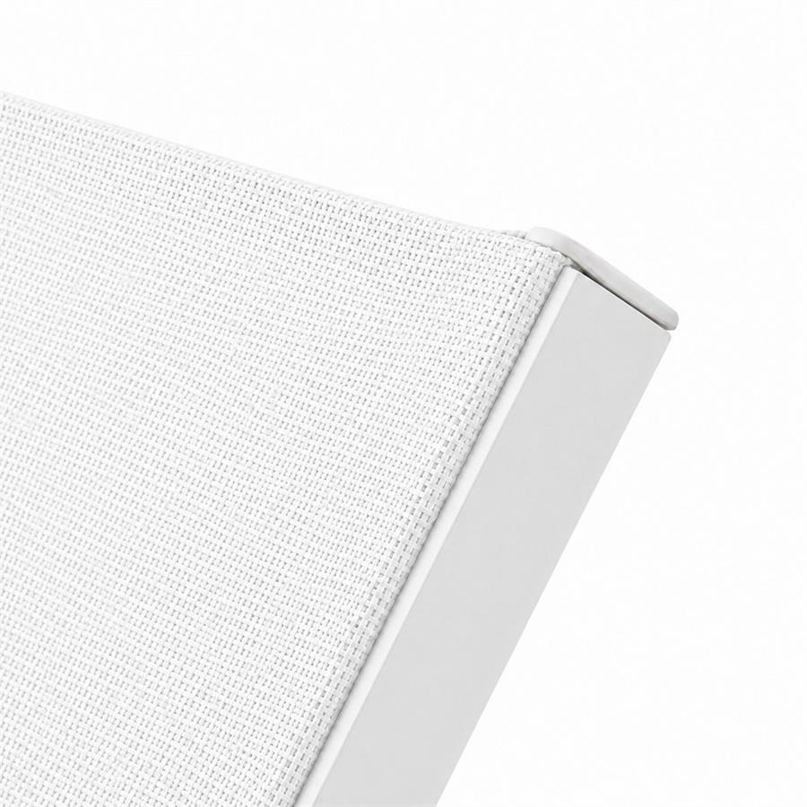 Lettino da giardino in alluminio bianco con schienale reclinabile - Chiara