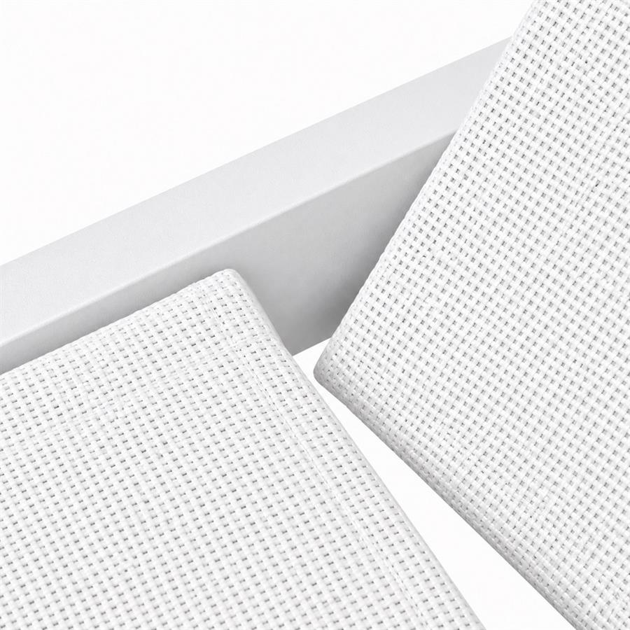 Lettino da giardino in alluminio bianco con schienale reclinabile - Chiara