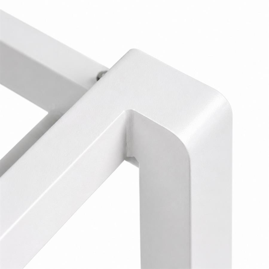 Lettino da giardino in alluminio bianco con schienale reclinabile - Chiara