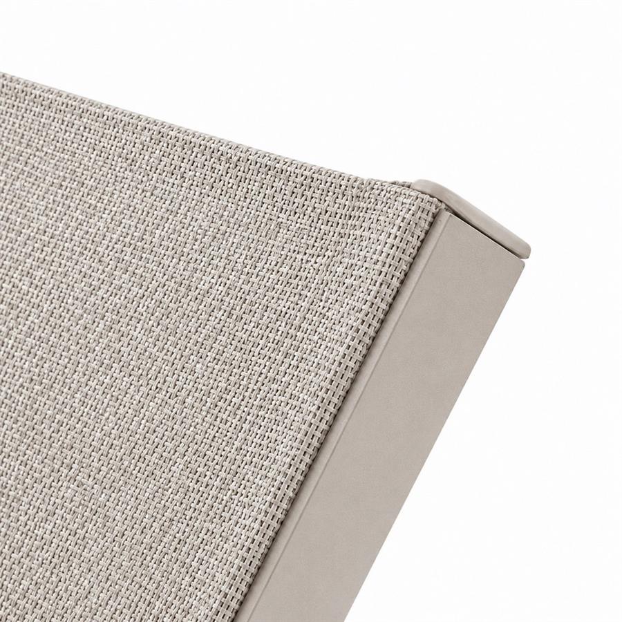 Lettino prendisole 95x78x32/90 cm in alluminio ecru con schienale reclinabile - Chiara