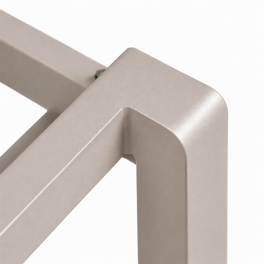 Lettino prendisole 95x78x32/90 cm in alluminio ecru con schienale reclinabile - Chiara