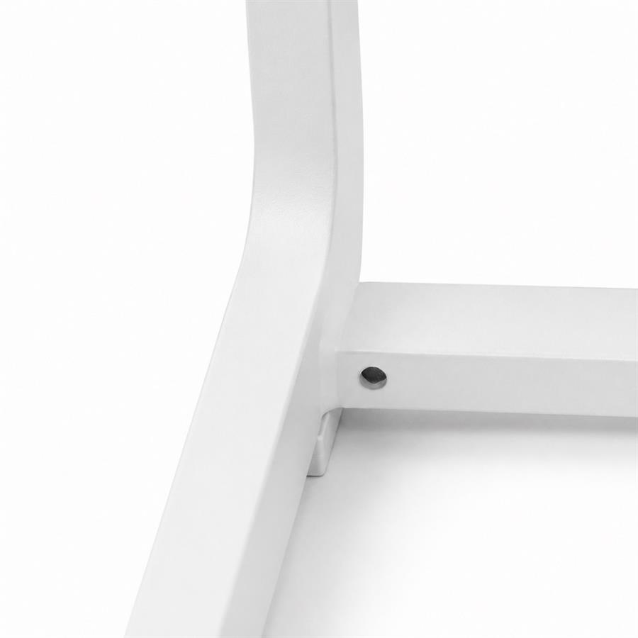 Tavolino da giardino in alluminio bianco per esterno 41,5x41,5x45 cm - Chiara