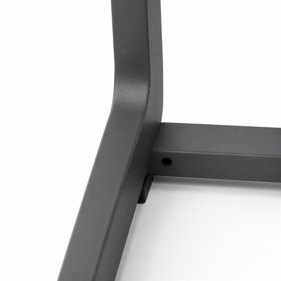 Tavolino da giardino in alluminio grigio per esterno 41,5x41,5x45 cm - Chiara