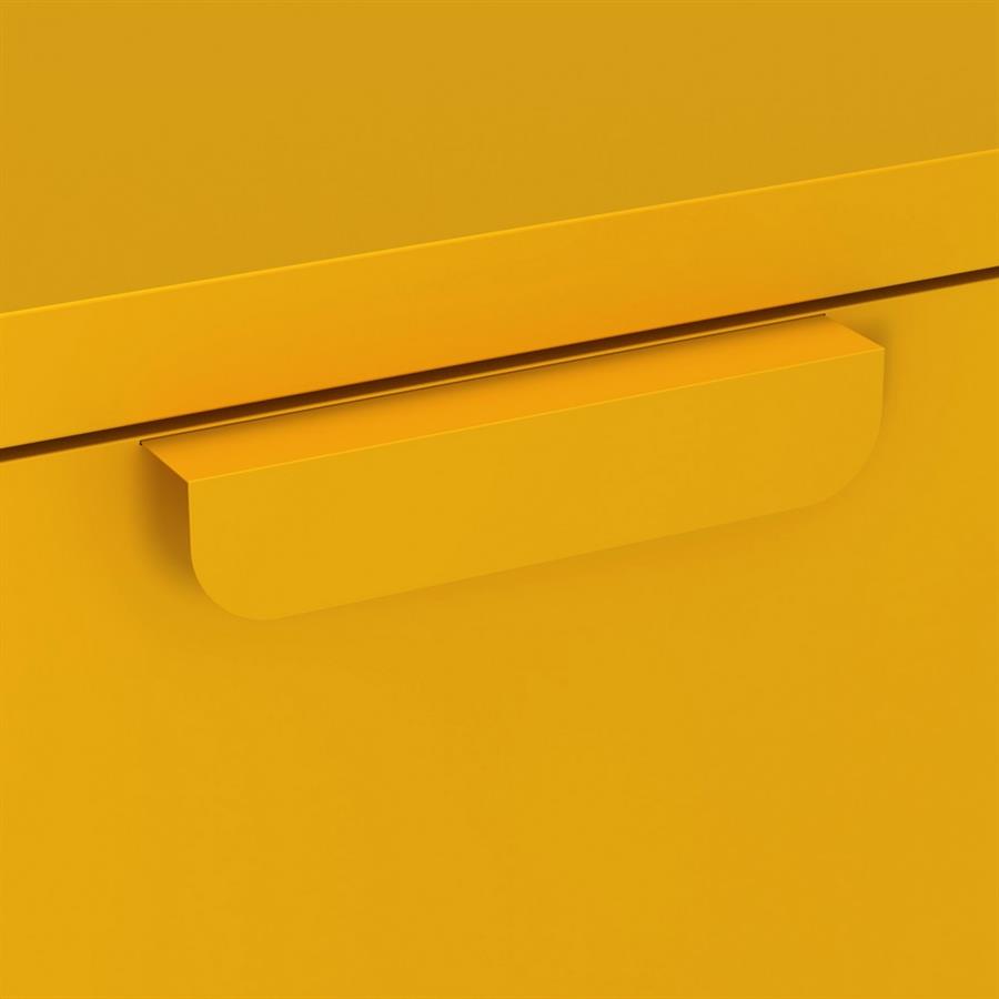 Cassettiera in metallo 4 cassetti 60x38x101 cm senape - Pop