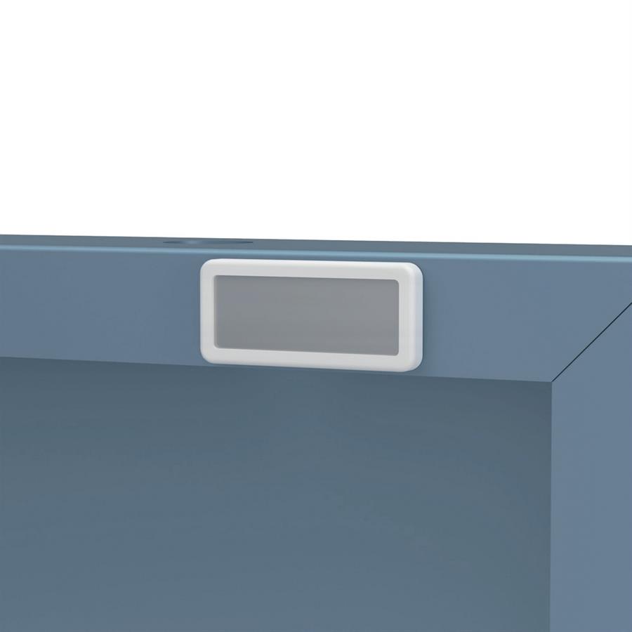 Credenza metallica 2 ante color ceruleo con ripiano regolabile - Pop