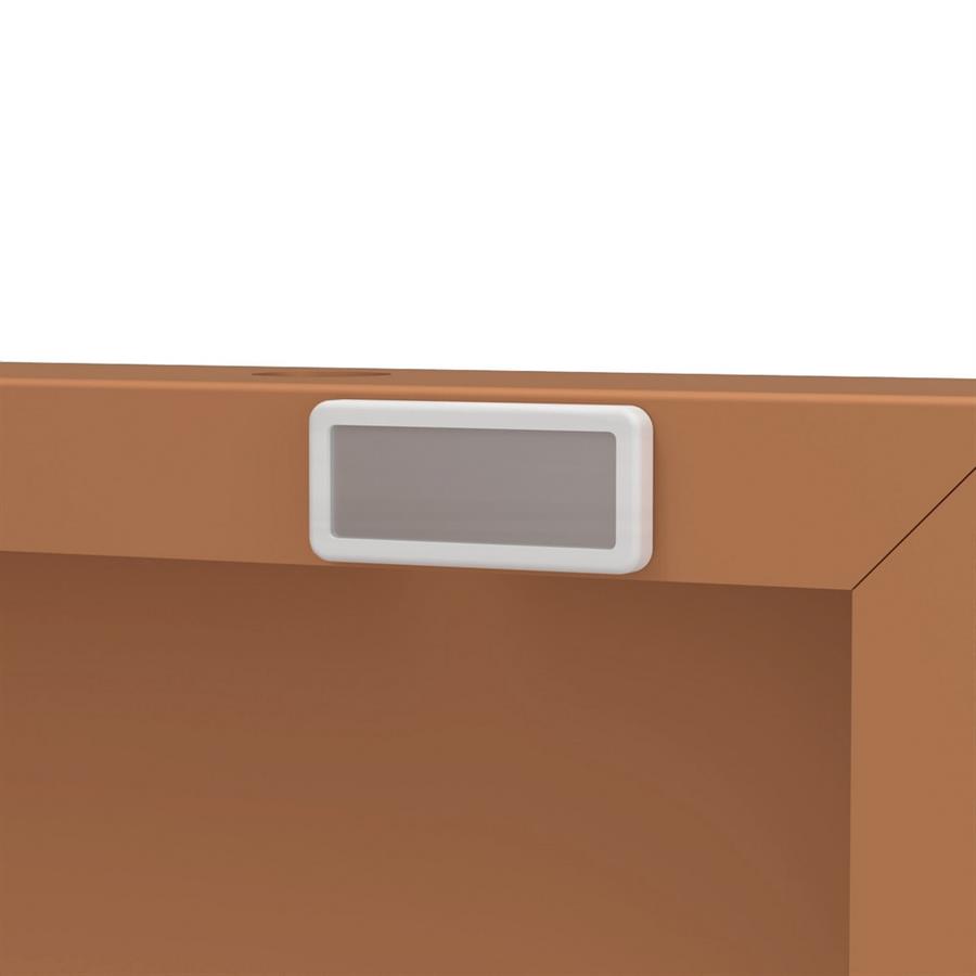 Credenza metallica 2 ante 80x38x100 cm mattone con ripiano regolabile - Pop