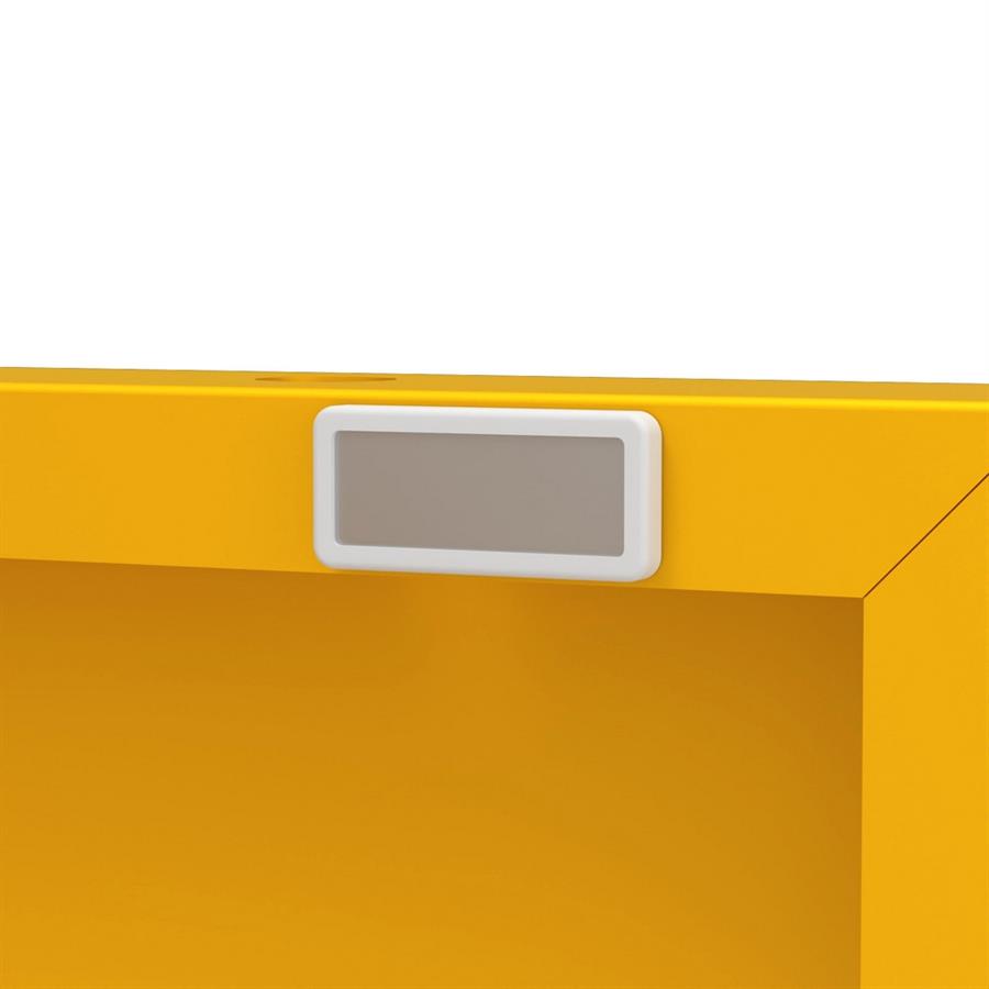Credenza 2 ante metallo senape 80x38x100 cm con ripiano - Pop