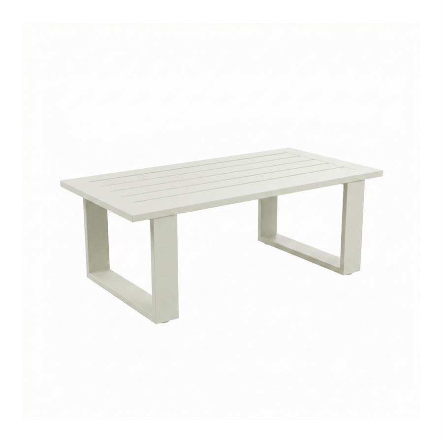 Set salotto da giardino 4 posti in alluminio bianco con tavolino - Bars
