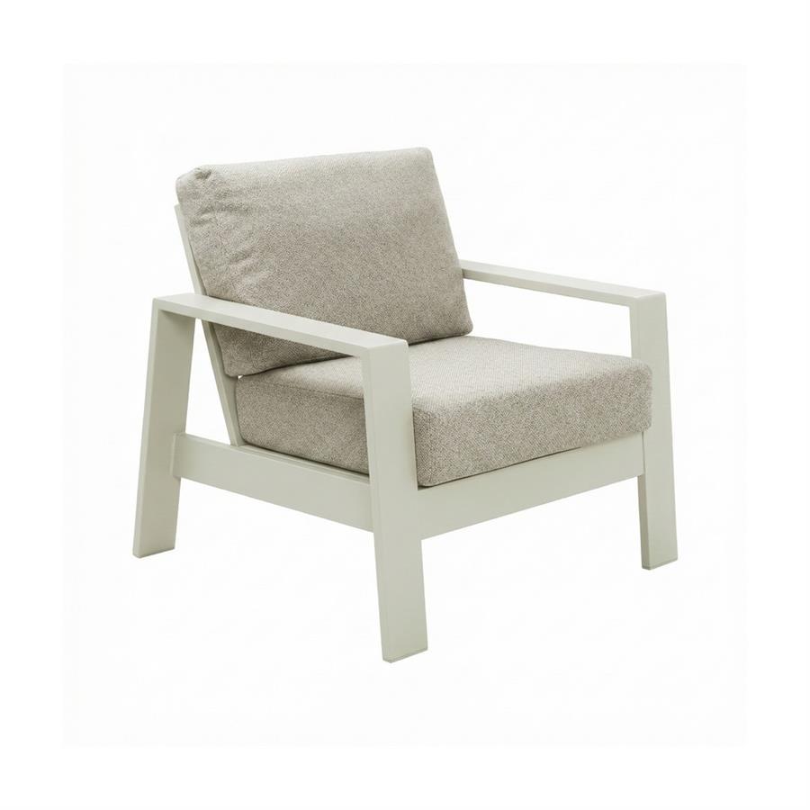 Set salotto da giardino 4 posti in alluminio bianco con tavolino - Bars