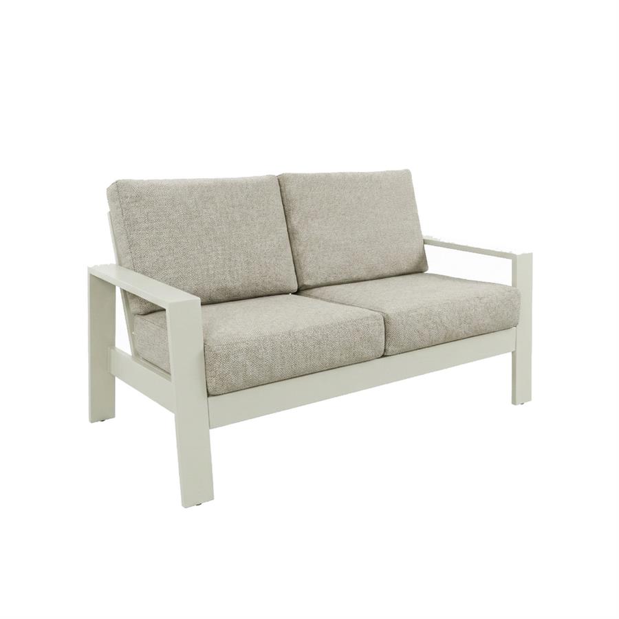 Set salotto da giardino 4 posti in alluminio bianco con tavolino - Bars