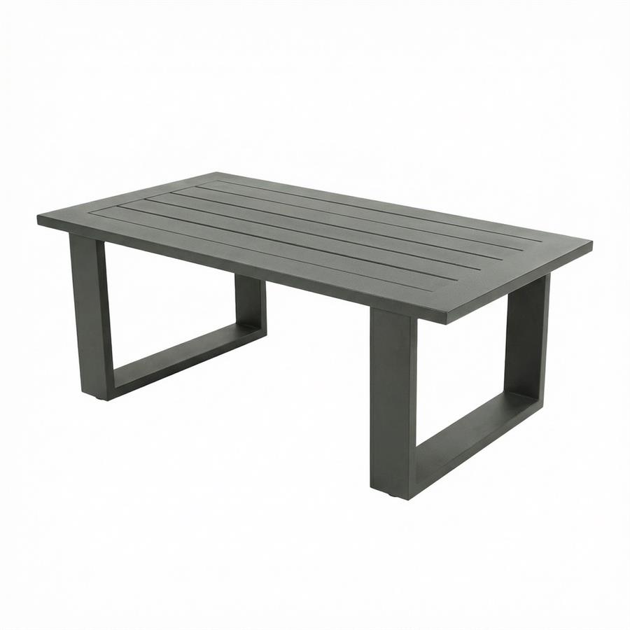 Set giardino 4 posti in alluminio antracite con divano, 2 poltrone e tavolino - Bars