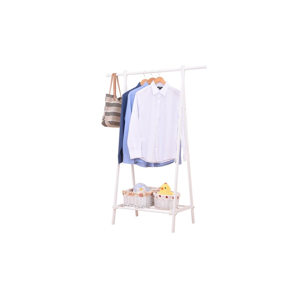 Portaabiti in acciaio bianco 88-150x44x94-160 cm