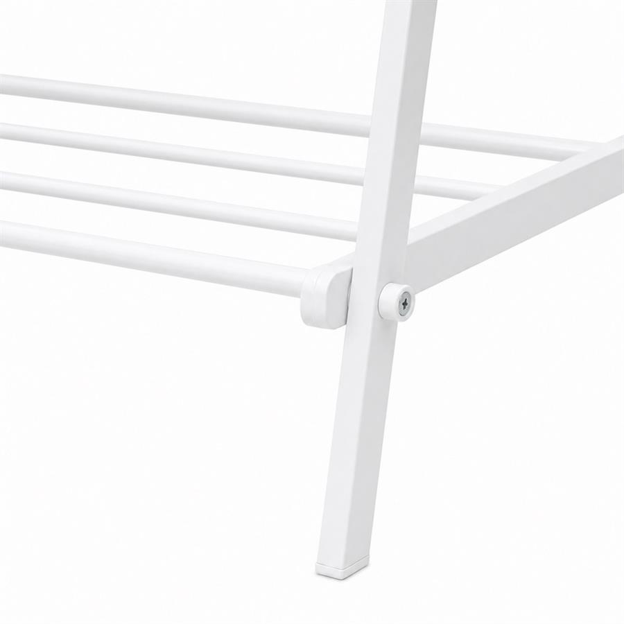 Portaabiti in acciaio bianco 88-150x44x94-160 cm