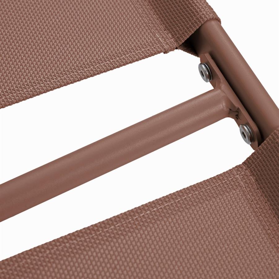 Set salotto da giardino 4 posti in acciaio mocha mousse con cuscini terracotta - Essentia