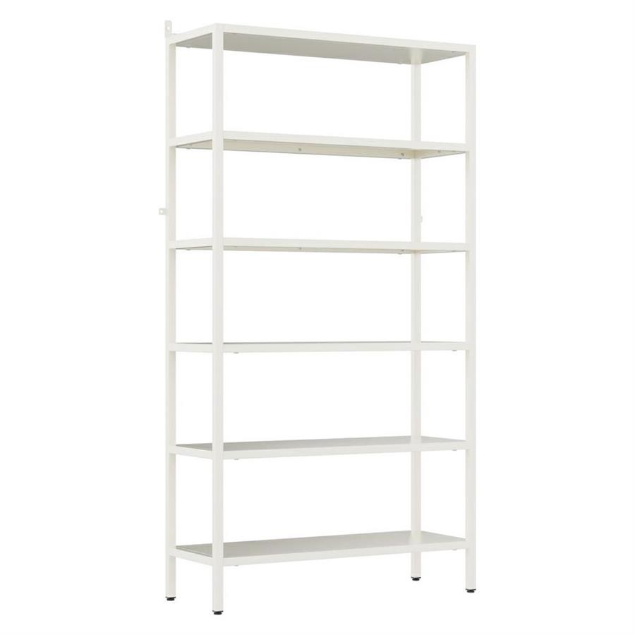 Libreria metallica 6 ripiani bianco latte in acciaio - Fly