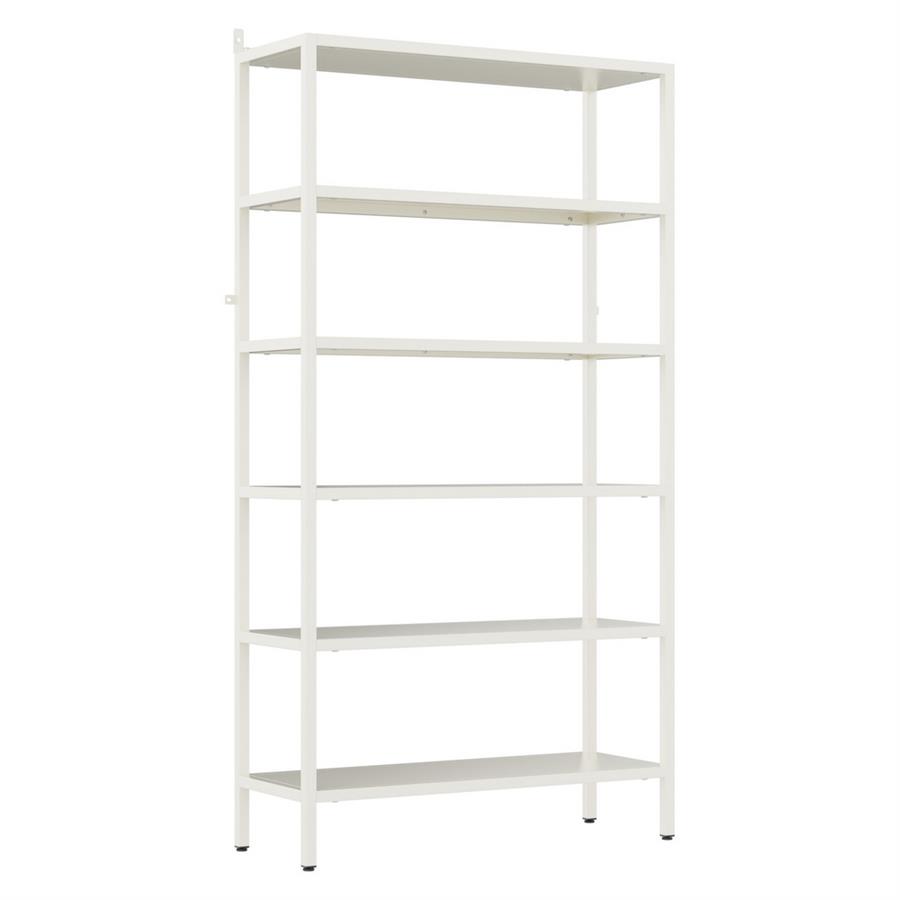Libreria metallica 6 ripiani bianco latte in acciaio - Fly