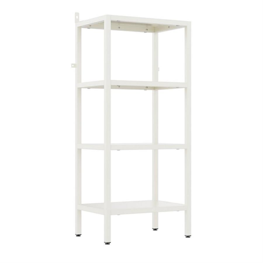 Libreria metallica 4 ripiani bianco latte in acciaio - Fly