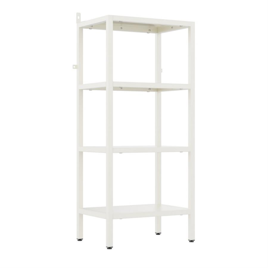 Libreria metallica 4 ripiani bianco latte in acciaio - Fly