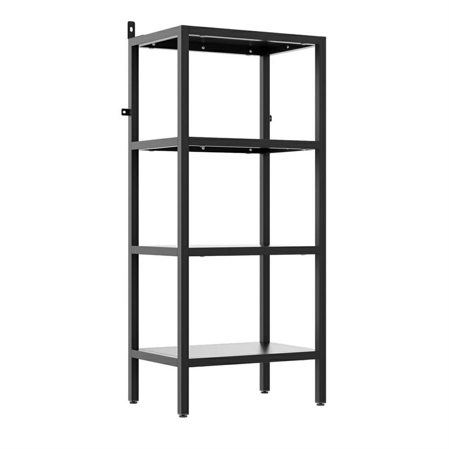 Libreria metallica 4 ripiani nera in acciaio 35 cm - Fly