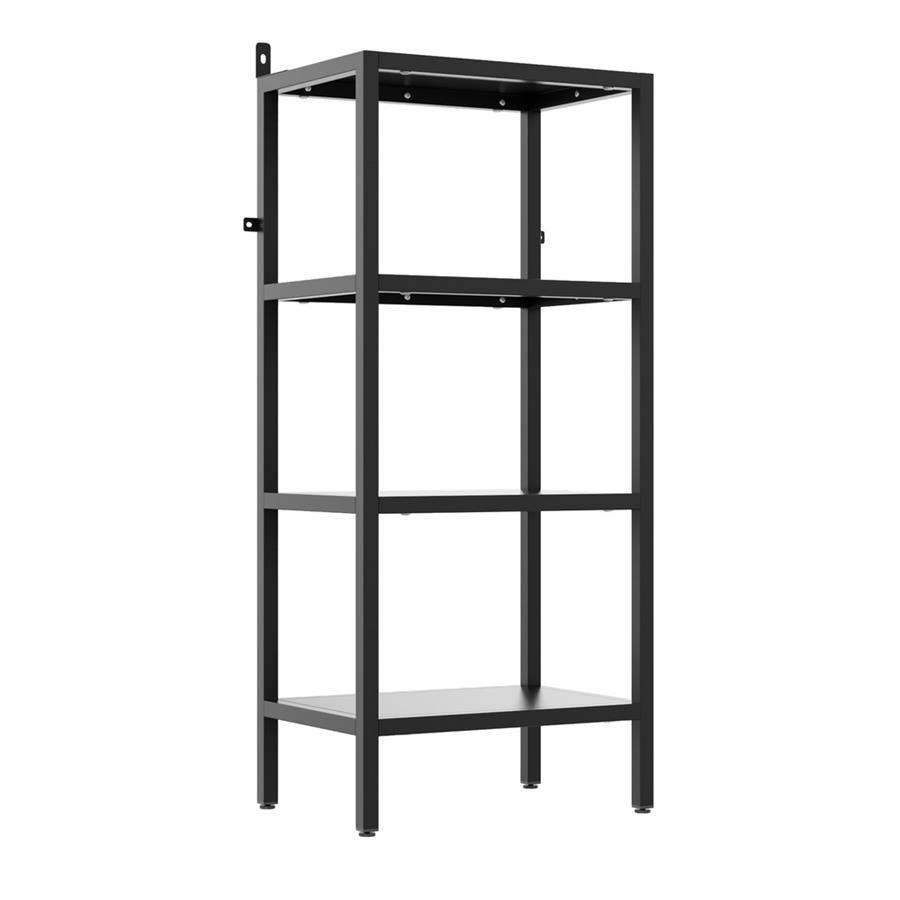 Libreria metallica 4 ripiani nera in acciaio 35 cm - Fly