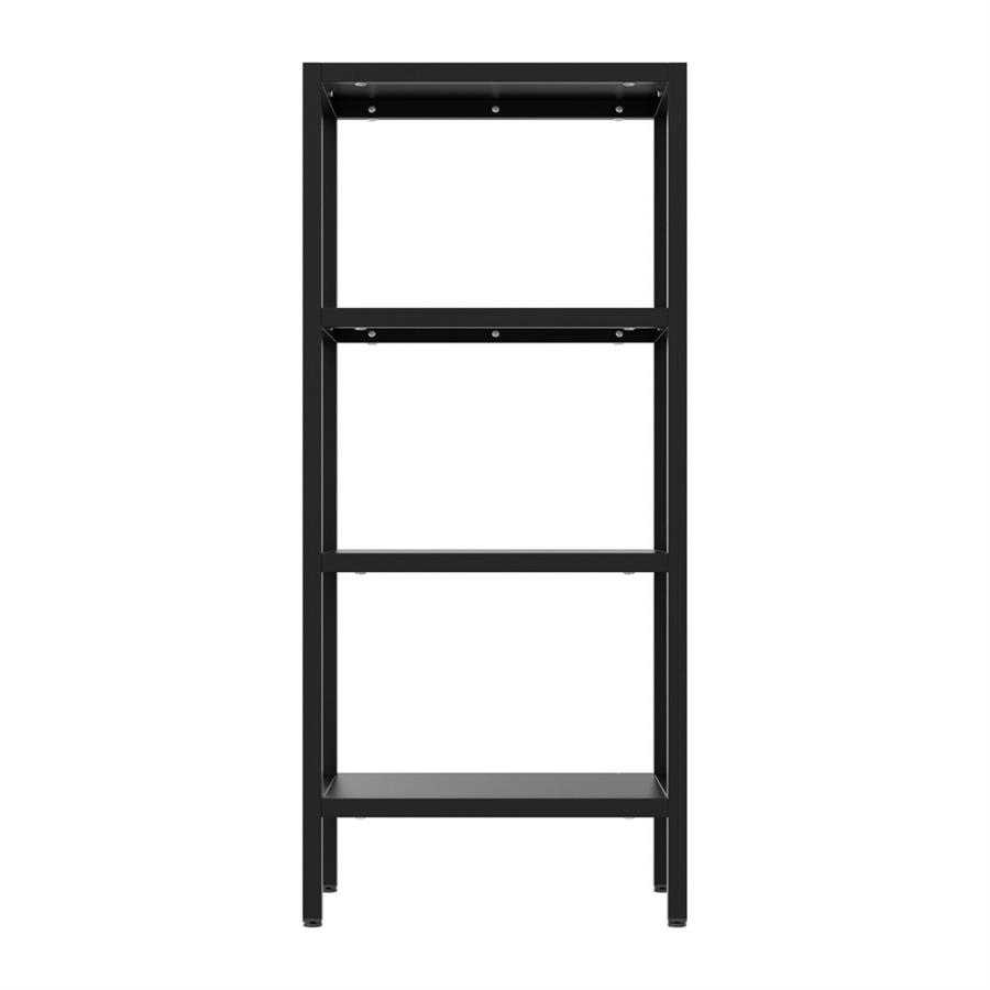 Libreria metallica 4 ripiani nera in acciaio 35 cm - Fly
